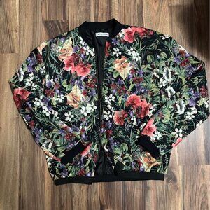Miss miss floral bomber jacket - size medium